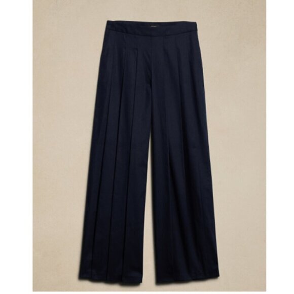 Banana Republic Linen-Blend PALAZZO Black BOHO Pant Size 4 PETITE #852050 RT$110 - Picture 5 of 7